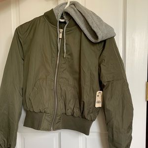 army green bomber jacket